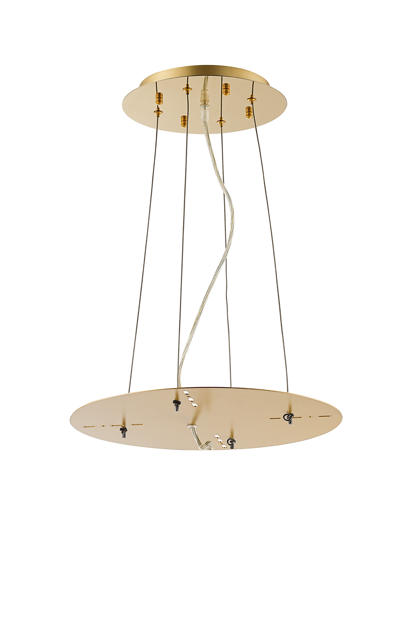 D0719  Lowan 390mm 3m 3m Suspension Plate (Max Load 20kg) French Gold, Painted Gold